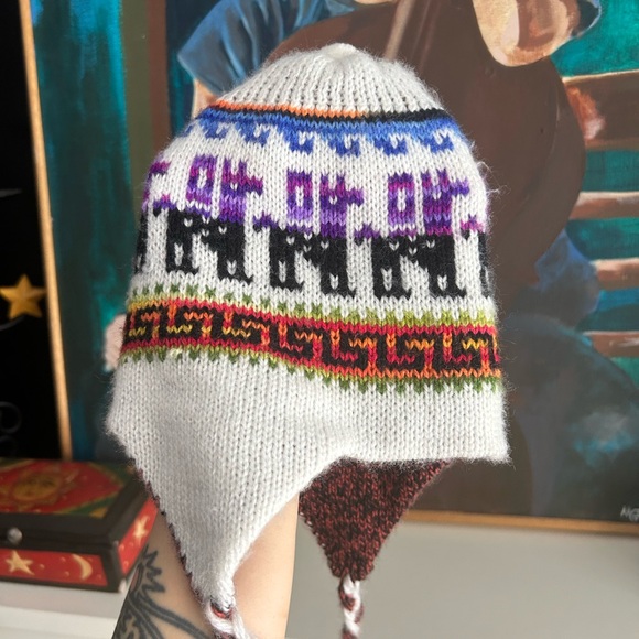 Alpaca Lama wool reversible tuque. New, never worn.Made in PERU - Picture 3 of 15
